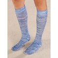 thumbnail image 3 of Celeste Stein Womens Firm Compression Knee High Stockings, Denim Stripes, 3 of 4