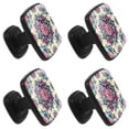 thumbnail image 2 of 4 Pcs Square Cabinet Handle Cupboard Knob Drawer Pulls Handle Mandala Psychedelic Drawer Knobs with Screws Furniture Decoration, 2 of 7