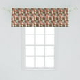 thumbnail image 2 of Ambesonne Christmas Valance Pack of 2, Santa Gift Boxes Squares, 54"X18", Multicolor, 2 of 2