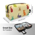 thumbnail image 4 of Goofa Colorful Rabbit Printed Toiletry Bag with Handle,Large Capacity Travel Makeup Cosmetic Bag for Women, Carry on Airport Airline Compliant Bag, 4 of 9