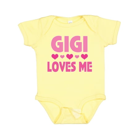 

Inktastic Gigi Loves Me Granddaughter Valentine Gift Baby Girl Bodysuit