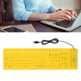 thumbnail image 4 of Foldable Silicone Keyboard, 108 Keys USB Wired Waterproof Rollup Keyboard, Dustproof Anti Oil Computer Keyboard for PC Notebook Laptop, Mute Typing, 4 of 7