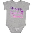thumbnail image 3 of Inktastic Purple Happy Birthday Mom Boys or Girls Baby Bodysuit, 3 of 5