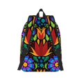 thumbnail image 3 of Balery Colorful Floral Vintage Canvas Backpack for Men and Women - Large Capacity, Durable Travel Laptop Bag for School, Work, Hiking, and Outdoor Activities, 3 of 7