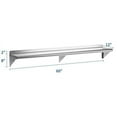 thumbnail image 3 of Stainless Steel Wall Shelf with Adjustable Backsplash & Brackets, Heavy-Duty Floating Metal Shelving for Kitchen, Garage and Utility Room, 3 of 9