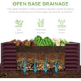 thumbnail image 5 of WILLYO  4x2x2ft Outdoor Metal Raised Garden Bed, Deep Root Box Planter for Vegetables, Flowers, Herbs, 119 Gallon Capacity,  Burgundy, 5 of 7