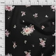 thumbnail image 3 of oneOone Polyester Spandex Black Fabric Florals Sewing Material Print Fabric By The Yard 56 Inch Wide, 3 of 6