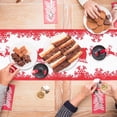 thumbnail image 4 of Manteles de Navidad, caminos de mesa de Navidad, mantel de cama de mesa de Navidad, camino de mesa largo de algodón de 35x180 cm con pompones para vacaciones, fiestas, banquetes, Acción de Gracias (b JAMW Sencillez, 4 of 5