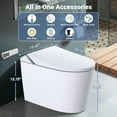 thumbnail image 2 of Riedhoff Smart Toilet, One Piece Bidet, Warm Water Sprayer & Dryer, White, 2 of 7