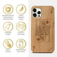 thumbnail image 4 of Case Yard Wooden Case Outside Soft TPU Silicone Slim Fit Shockproof Wood Protective Phone Cover for Girls Boys Men and Women Supports Wireless Charging Jack of Spade Design case for iPhone-12-Pro-Max, 4 of 7