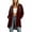 Wine, variant on Horkkom Zip Up Hoodie Women Long Tunic Hooded Sweatshirt Casual Loose Hoodies Jackets with Pockets L