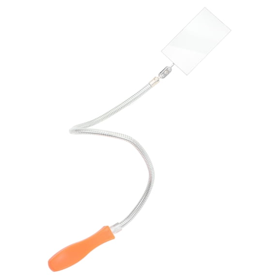 RUNROTOO Extending Inspection Work Mirror For Car Repair 1Pack Orange Flexible .00x5.30x0.20cm