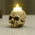 thumbnail image 6 of Cheers US Skull Candle Holder Gothic Decor Large Handmade Skeleton Oddities tealight Candle Holder, Creepy and Spooky Home Gothic Home Decor, 6 of 7