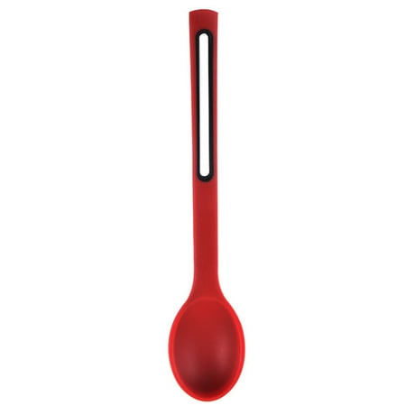 

VeliToy Silicone Kitchenware Non-Stick Kitchen Cooking Utensils Lightweight Design Coated Pan Pot Safe Kitchen Gadgets(Red Spoon (no Gap))