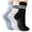 BLack&White&Blue, variant on 4 Pairs Women Pilates Socks with Grips Grippy Yoga Ballet Barre Hospital Gym Athletic Socks