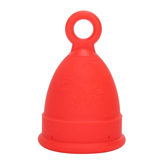 Silicone Menstrual Cup for Women, Soft, Elastic, Reusable, Body Care Accessory, Red, Size L