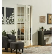 AWC Traditional Divided Glass Bifold Door fits 30"w x 80"h Unfinished Pine