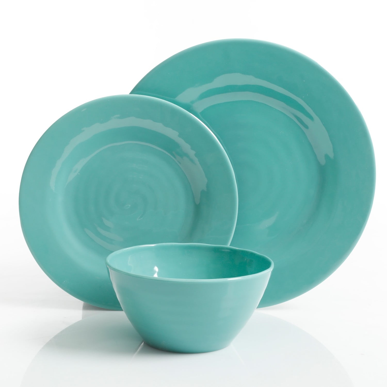 Gibson Brist 12 Piece Dinnerware Set in 4 Assorted Colors