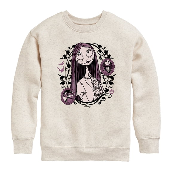 The Nightmare Before Christmas - Sally Art Nouveau - Youth Boys Crew Fleece Sweatshirt