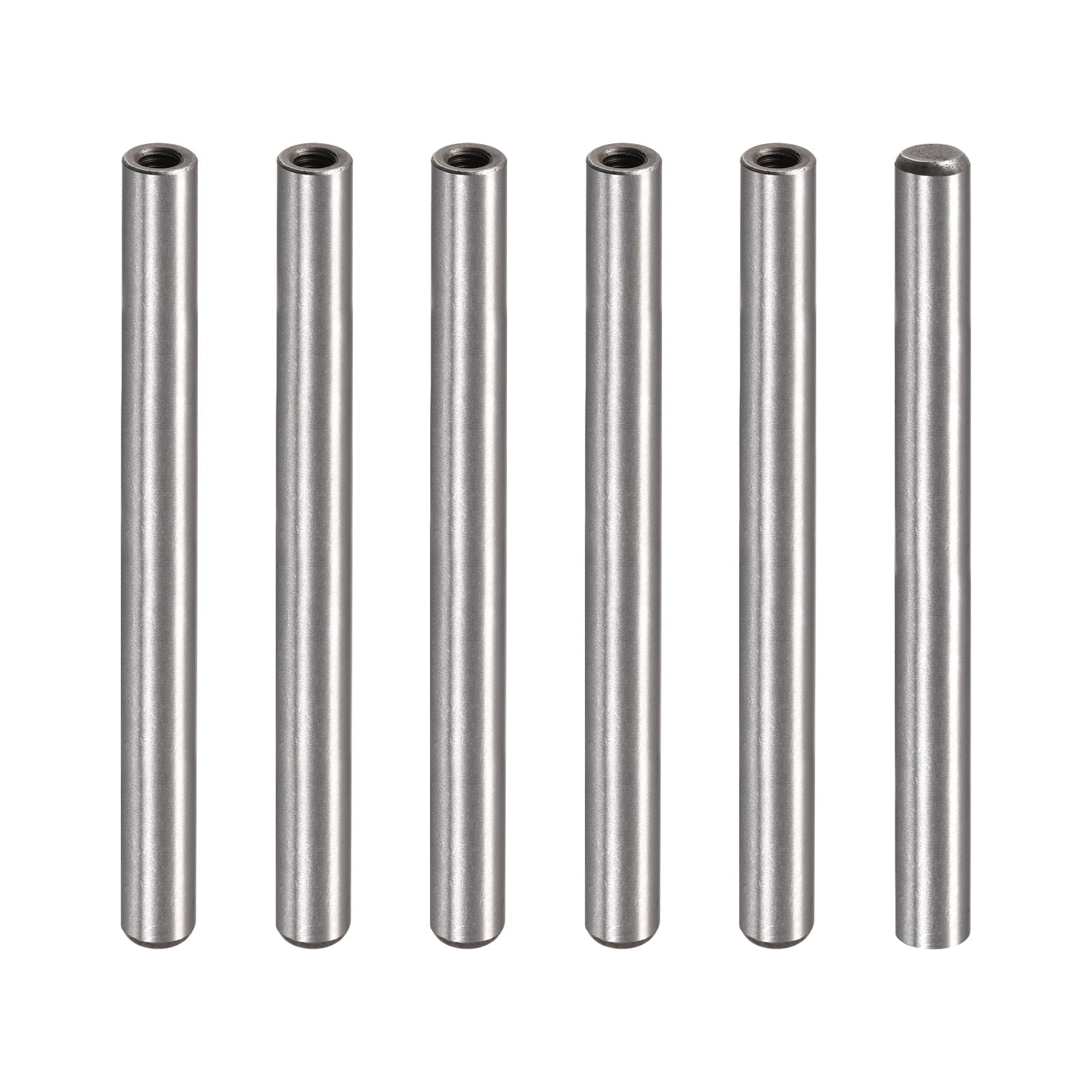 M6 Internal Thread Dowel Pin 6 Pack 10x120mm Chamfering Flat Carbon