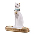 thumbnail image 4 of Candelabro con estatua de gato, candelabro creativo con figura de gato, candelero elegante, estatuilla para fiesta de boda en granja Blanco, 4 of 9