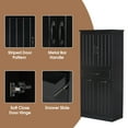 thumbnail image 4 of Amkui 65.8" Tall Bathroom Cabinet with 2 Tilt Out Laundry Baskets Hamper, 2 Doors & Adjustable Shelves, Freestanding Bathroom Storage Cabinets with Drawer, 4 of 14