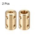 thumbnail image 2 of Shaft Coupling Robot Motor Wheel Rigid Coupler Connector Gold Tone, 5mm to 8mm 2, 2 of 3