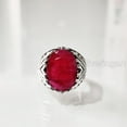 thumbnail image 4 of AAA Ruby Corundum Mens Ring, Natural Ruby Corundum Ring, July Ring, Silver Jewelry, 925 Silver Ring, Gift, Heavy Mens Ring, Arabic Design, Ottoman Style Ring, Christmas, Turkey Mens Signet Ring, 4 of 8