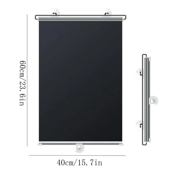 1pcs Cordless Retractable Roller Shades Black Home Office Windows Sunshade Thermal blinds without drilling blackout curtain