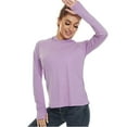 thumbnail image 5 of Satankud Women's Long Sleeve Hoodie Shirts Plus Size UPF 50+ Sun Protection UV Outdoors T-Shirt Purple S, 5 of 7