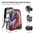 thumbnail image 4 of Kdxio Flower White Horse Clear Backpack, Transparent Bookbag for School for Women Men, Capacity Clear Bag for College, Travel, 4 of 7