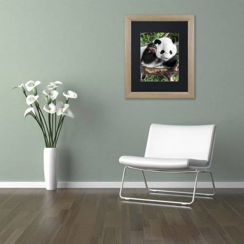 Trademark Fine Art "Giant Panda V" Canvas Art by Philippe Hugonnard, Black Matte, Birch Frame