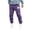 Purple, variant on Honeeladyy Mens Fleece Sweatpants with Pockets, Winter Print Relaxed Wicking Breathable Pants for Sport Travel Gifts Purple XXL
