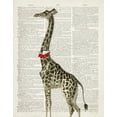thumbnail image 2 of James, Christopher 12x14 Gold Ornate Wood Framed with Double Matting Museum Art Print Titled - Dapper Giraffe, 2 of 4