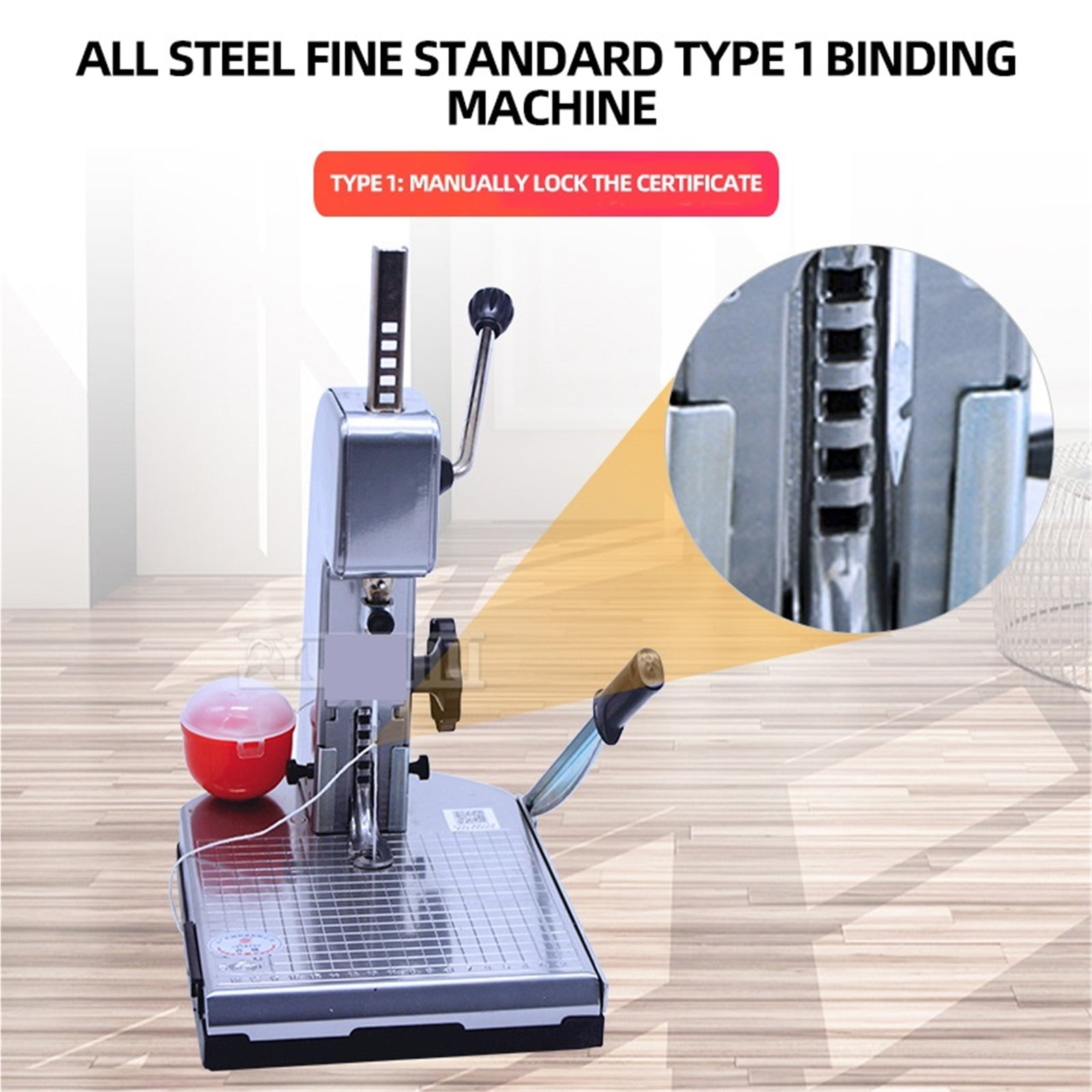 Paper Binding Machine, Grid Positioning Paper Cutting Machine, Binding And Cutting Integrated Machine For Financial File, Ticket ,Hand & Power Tool