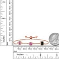 thumbnail image 3 of Gem Stone King 18K Rose Gold Plated Silver Bracelet for Women Pink Moissanite Created Sapphire (1.57 Cttw), 3 of 4
