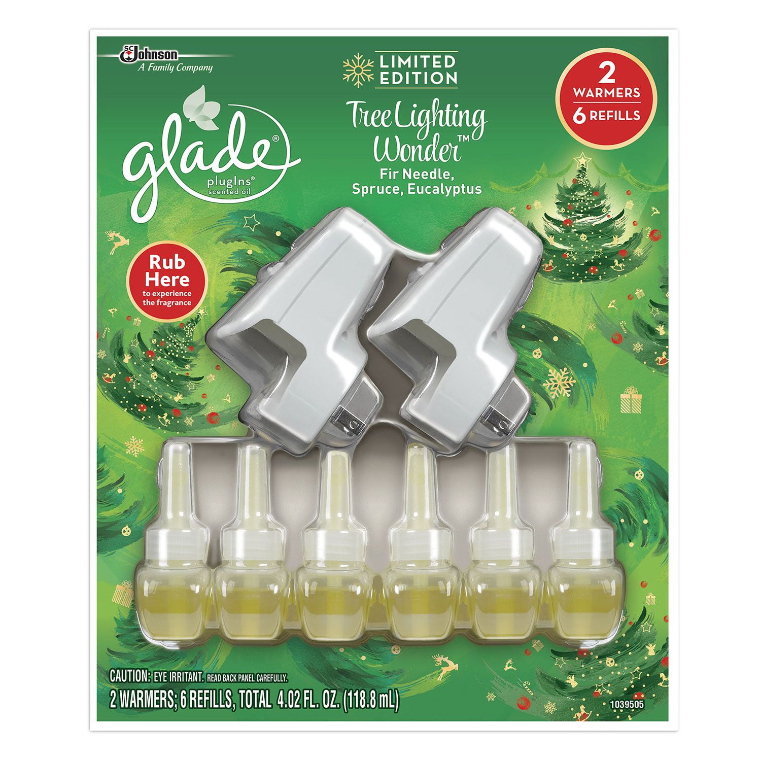 Glade Tree Lighting Wonder Scent PlugIns 2 Warmers + 6 Refills