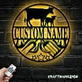 thumbnail image 4 of Craftnamesign Custom Grill Metal Wall Art LED Light, Custom Backyard BBQ Name Sign Home Decor, 4 of 5