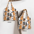 thumbnail image 3 of Xecao's Funny Cats Canvas Tote Bag is a versatile choice for women, serving as a stylish beach bag, shopping bag,and reusable grocery bag., 3 of 5