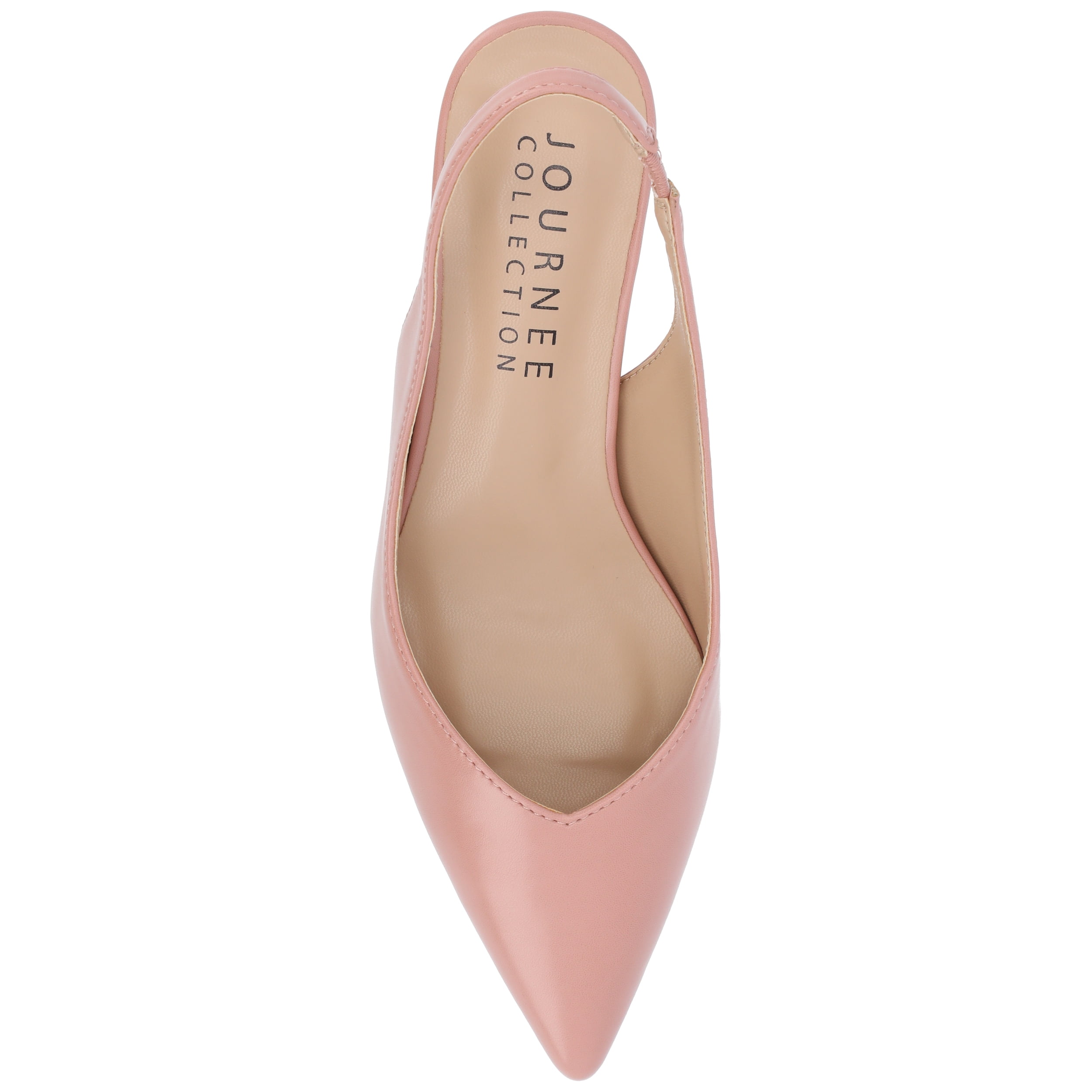 Journee Womens Mikoa Kitten Heel Sling Back Pointed Toe Pumps, Widths Available