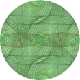 thumbnail image 1 of Ahgly Company Tapis Rond Lavable en Machine Intérieur Transitionnel Vert Lime Foncé, 3 Pieds Rond, 1 of 7