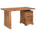 thumbnail image 2 of Taran Designs Darcy 3-drawer Live Edge Solid Wood Writing Desk in Brown, 2 of 18