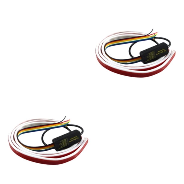 Sidaley Luz trasera de maletero de coche, iluminación de advertencia dinámica, 60 luces LED de 1,2 m, caja de equipaje Flexible, accesorio de tipo 1 1.2 m/60 luces 2piezas