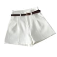 thumbnail image 2 of ZenCart Women Suit Shorts High Waist Zipper Fly Solid Color Casual Suit Shorts with Pockets Versatile Summer Shorts, 2 of 8
