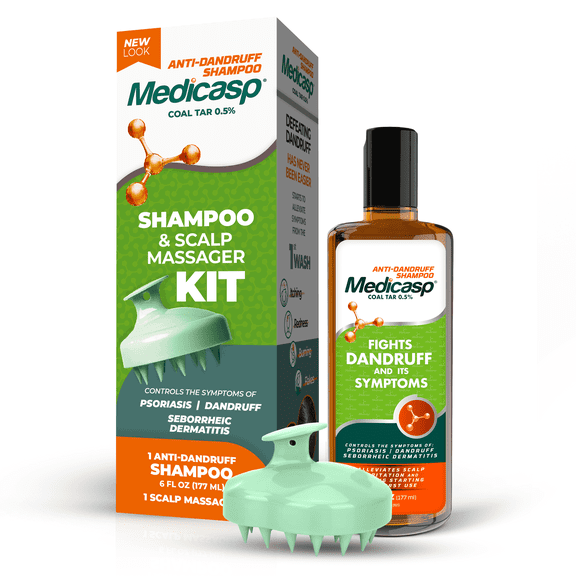 MEDICASP - Shampoo with Scalp Massager 6 Fl Oz (1 Pack)