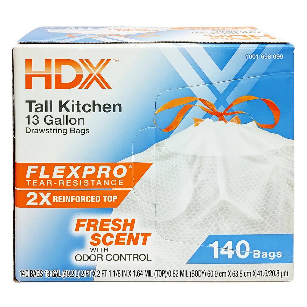 FlexPro 13 Gallon Fresh Scent Kitchen Trash Bag (140-Count)