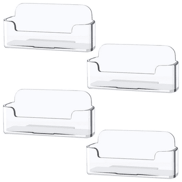 4 Pack Business Card Holder, Acrylic Business Card Display for Desk Business Card Stand,Clear