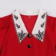 thumbnail image 4 of XFLWAM Women 1950s Retro Dress Lapel V Neck 50s 60s Vintage Dress Button Up Business Work Dress Floral Print A-line Cocktail Party Dresses Red XXL, 4 of 8
