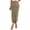 Khaki, variant on Womens Summer Skirts, Womens Temperament Office Casual Pocket Slit Tight Skirt Beige S
