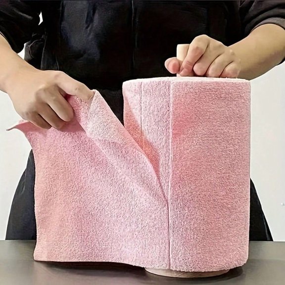 30 Reusable Microfiber Cleaning Towels, Tear-Away Roll, Multi-Surface Cloths for Home & Car
